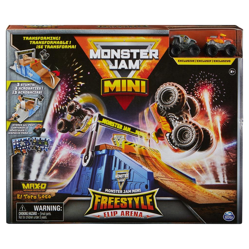 SPNM6064037/20136822 MONSTER JAM MINI FREESTYLE FLIP ARENA PLAYSET