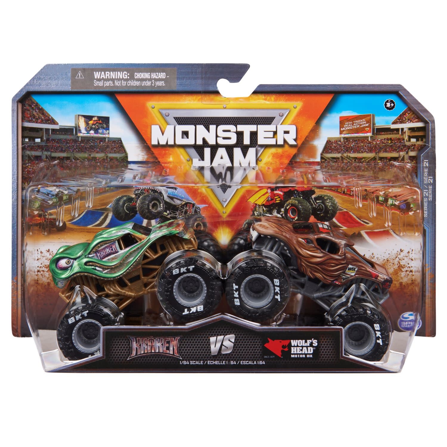 SPNM6064128/20137980MONSTER JAM 1/64 SCALE KRAKEN VS WOLF'S SPNM6064128/20137980MONSTER JAM 1/64 SCALE KRAKEN VS WOLF'S