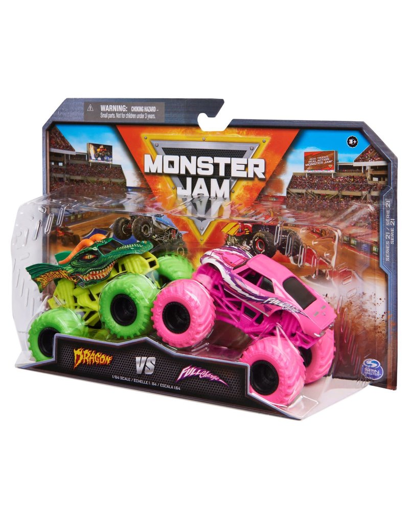 MONSTER JAM SPNM6064128/20137982 MONSTER JAM 1/64 SCALE DRAGON VS FULL CHARGE