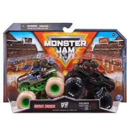 MONSTER JAM SPNM6064128/20137984 MONSTER JAM 1/64 SCALE GRAVE DIGGER VS SOLDIER FORTUNE