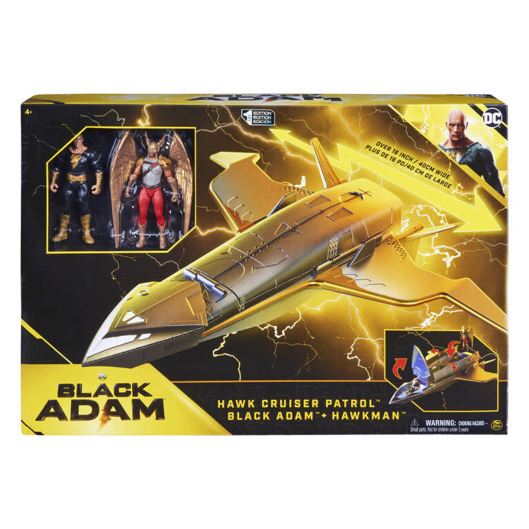 SPNM6064871/20138282 4" BLACK ADAM HAWK CRUISER PATROL FIGURE PLAYSET