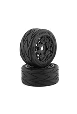 METHOD RC MTD1400 VELOCITER BELTED 1/7 ON ROAD TIRES ON HIVE 17MM HEX WHEELS 2PC