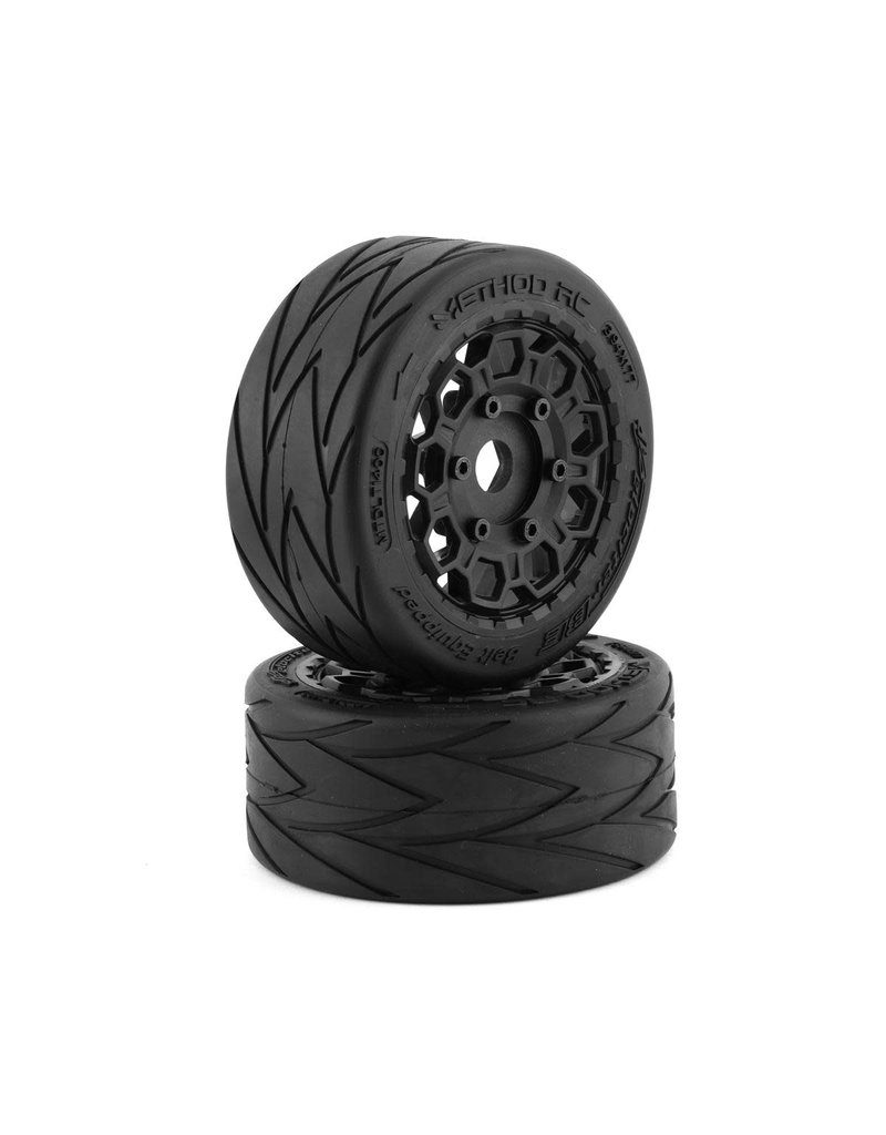 METHOD RC MTD1400 VELOCITER BELTED 1/7 ON ROAD TIRES ON HIVE 17MM HEX WHEELS 2PC