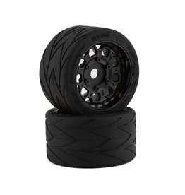 METHOD RC MTD1401 VELOCITER BELTED 1/7 ON-ROAD REAR TIRES ON HIVE 17MM HEX WHEELS (2)