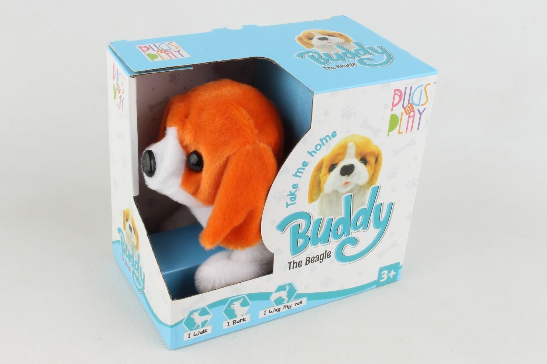 PAP03 PUGS AT PLAY BUDDY WALKING DOG