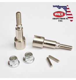IMEX IMX16914 METAL REAR WHEEL SHAFTS/PINS/LOCK NUT M4