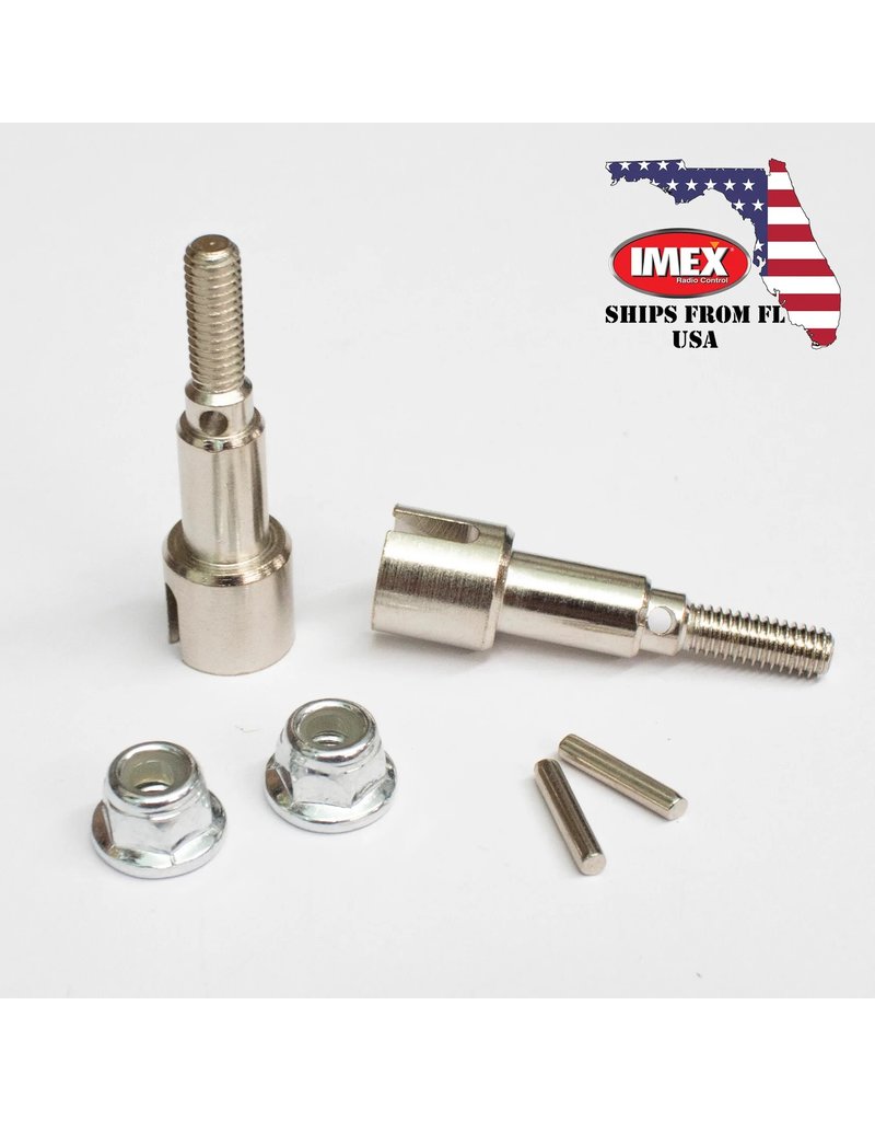 IMEX IMX16914 METAL REAR WHEEL SHAFTS/PINS/LOCK NUT M4