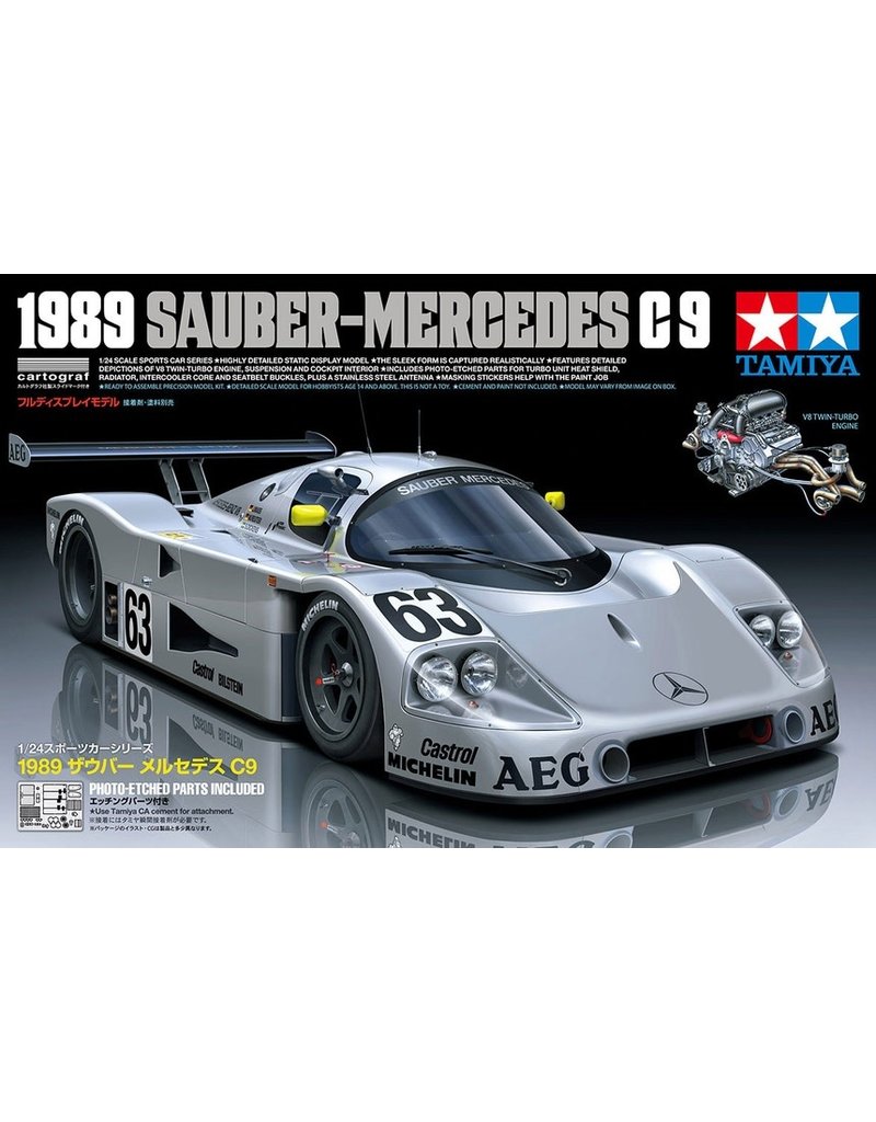 TAMIYA TAM24359 1/24 1989 SAUBER-MERCEDES C9 PLASTIC MODEL KIT
