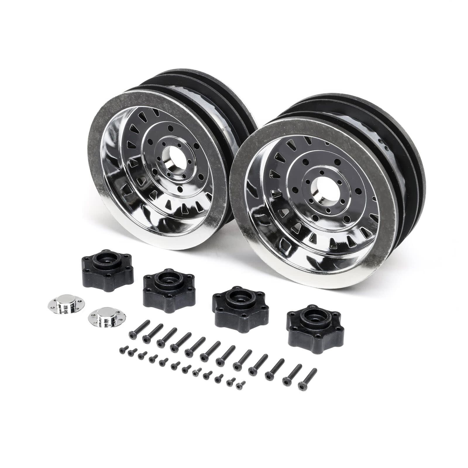 LOS44005 BOG HOG/KING SLING WHEELS LMT MEGA TRUCK CHROME (2)