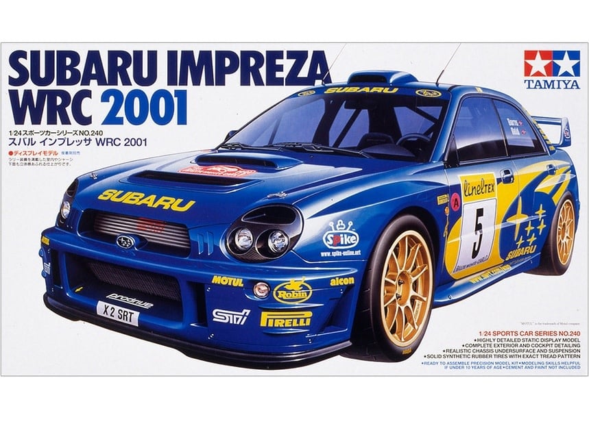 TAM24240 1/24 2001 SUBARU IMPREZA WRC PLASTIC MODEL KIT