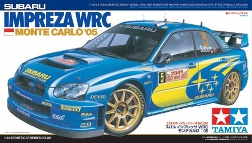 TAM24281 1/24 2005 SUBARU IMPREZA WRC MONTE CARLO PLASTIC MODEL KIT