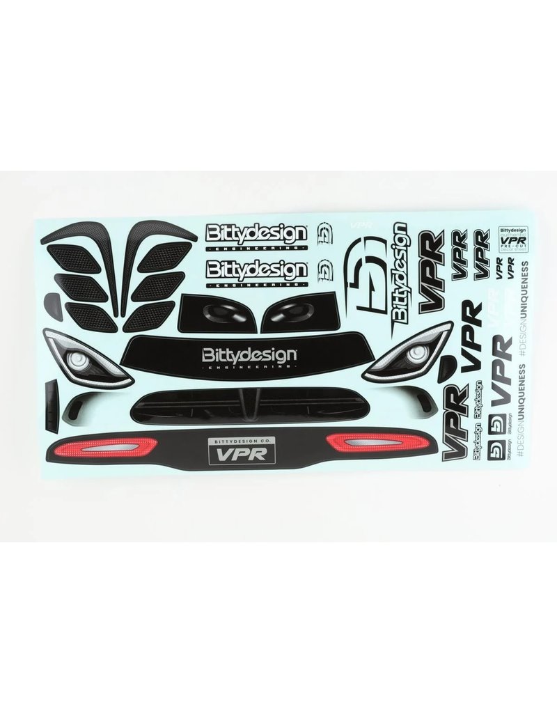 BITTYDESIGN BDYGT7-VPR 1/7 SUPERCAR BODY (CLEAR) (ARRMA FELONY)