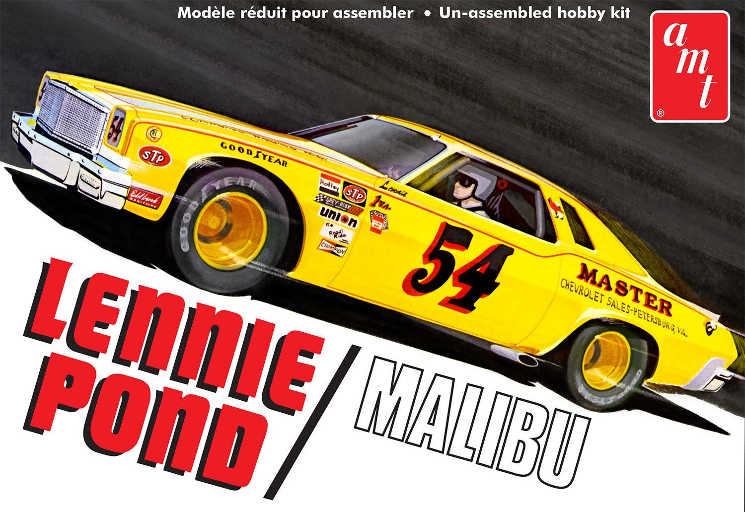 AMT1352 1/25 1974 LENNIE POND CHEVY MALIBU STOCK PLASTIC MODEL KIT
