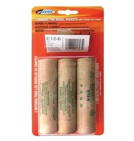 ESTES EST1693 E12-6 MODEL ROCKET ENGINES (3PK)