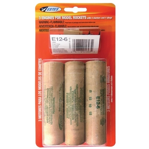 EST1693 E12-6 MODEL ROCKET ENGINES (3PK)