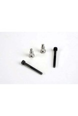 TRAXXAS TRA3742 SHOULDER SCREWS, STEERING BELLCRANKS (3X30MM CAP-HEAD MACHINE) (2)/ DRAGLINK SHOULDER SCREWS (CHROME) (2)