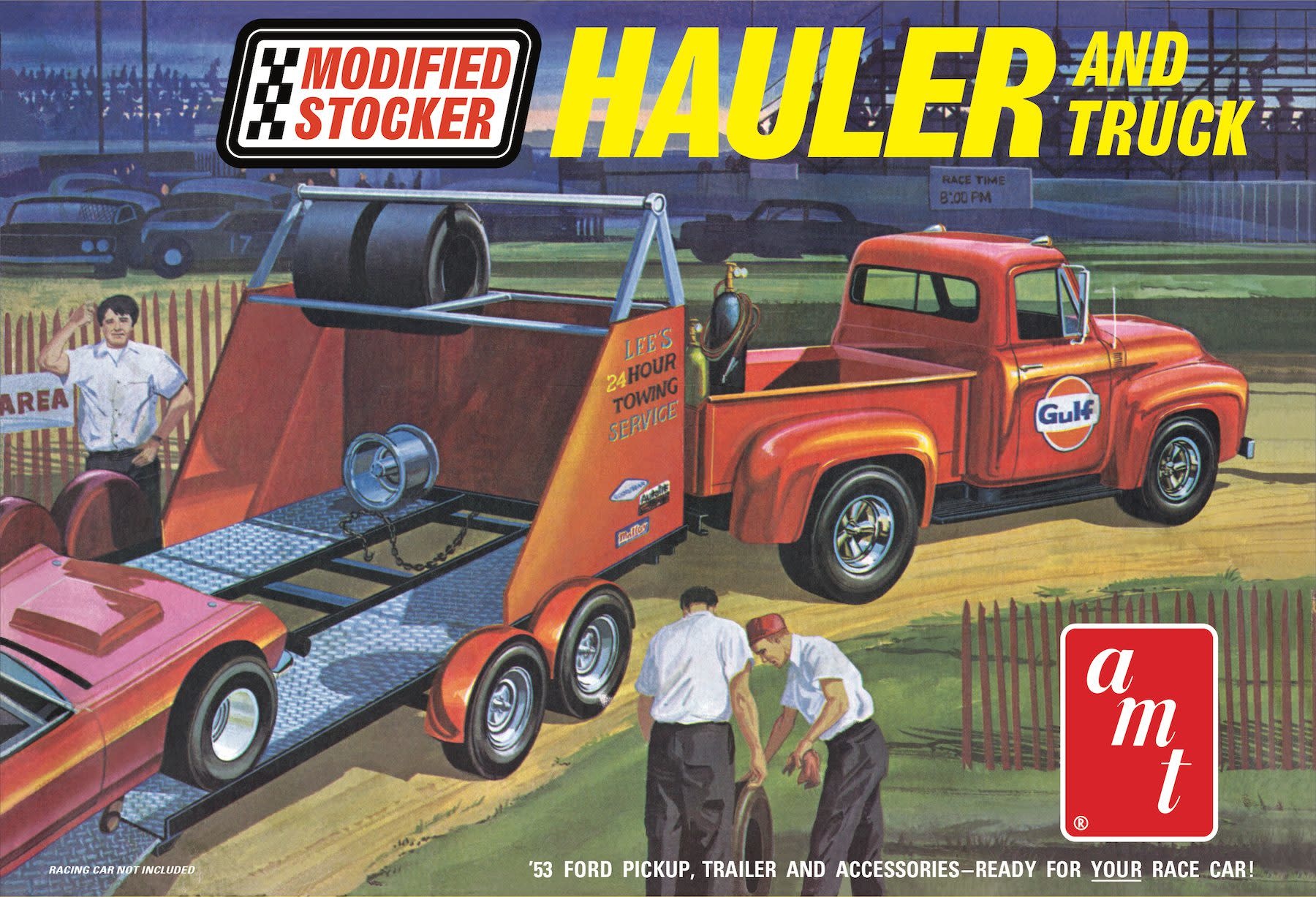 AMT1310 1/25 1953 FORD PICKUP "MODIFIED STOCKED HAULER" GULF PLASTIC MODEL KIT