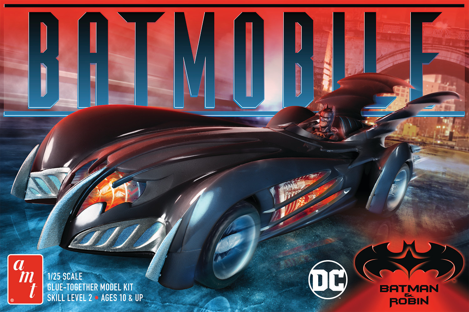 AMT1295 1/25 BATMAN & ROBIN MOVIE BATMOBILE 1/25 PLASTIC MODEL KIT
