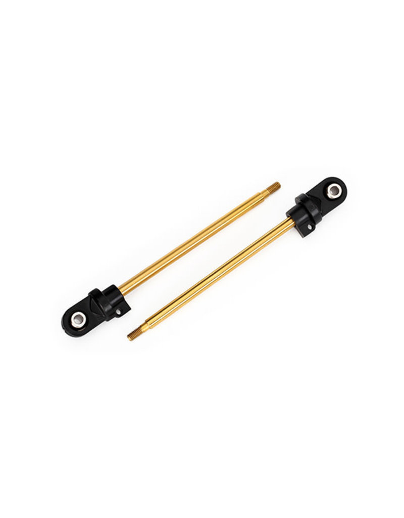 TRAXXAS TRA7763T SHAFT, GTX SHOCK, TIN-COATED (2) (ASSEMBLED WITH ROD ENDS AND STEEL HOLLOW BALLS)