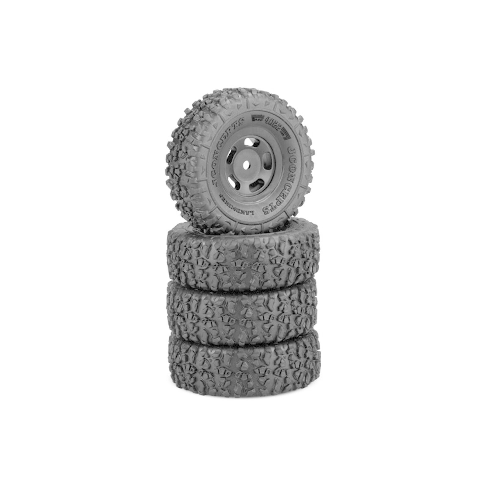 JCO4022-32911 LANDMINES GREEN COMPOUND PREMOUNTED ON GLIDE WHEELS FOR SCX 24