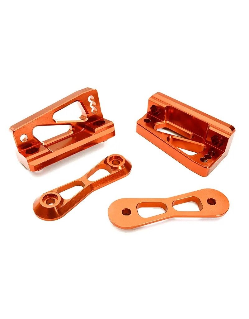 INTEGY INTC28853RED BILLET MACHINED REAR WING MOUNT UPPER BRACKET FOR LOSI 1/5 DESERT BUGGY LX-E