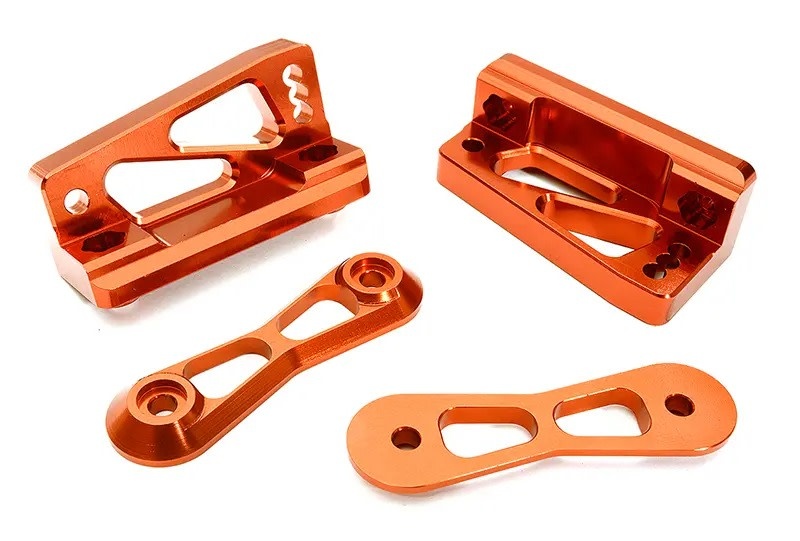 INTC28853RED BILLET MACHINED REAR WING MOUNT UPPER BRACKET FOR LOSI 1/5 DESERT BUGGY LX-E