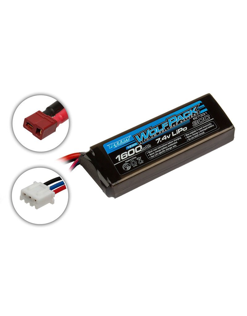 REEDY ASC27331 WOLFPACK 2S LIPO 7.4V 1600MAH 30C: DEANS