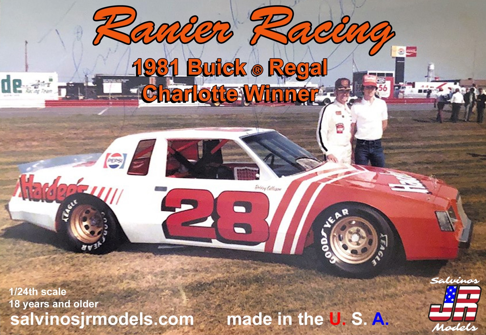 SJMRRB1981C 1/24 RANIER RACING 1981 BUICK CHARLOTTE WINNER, DRIVEN BY BOBBY ALLISON PLASTIC MODEL KIT
