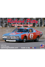 SALVINO'S JR MODELS SJMRPDC1976D-V 1/24 RICHARD PETTY 1976 DODGE CHARGER PLASTIC MODEL CAR KIT W/VINYL WRAP DECALS