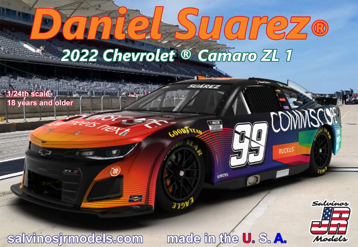 SJMTHC2022DSP 1/24 TRACKHOUSE RACING DANIEL SUAREZ 2022 CAMARO PLASTIC MODEL KIT