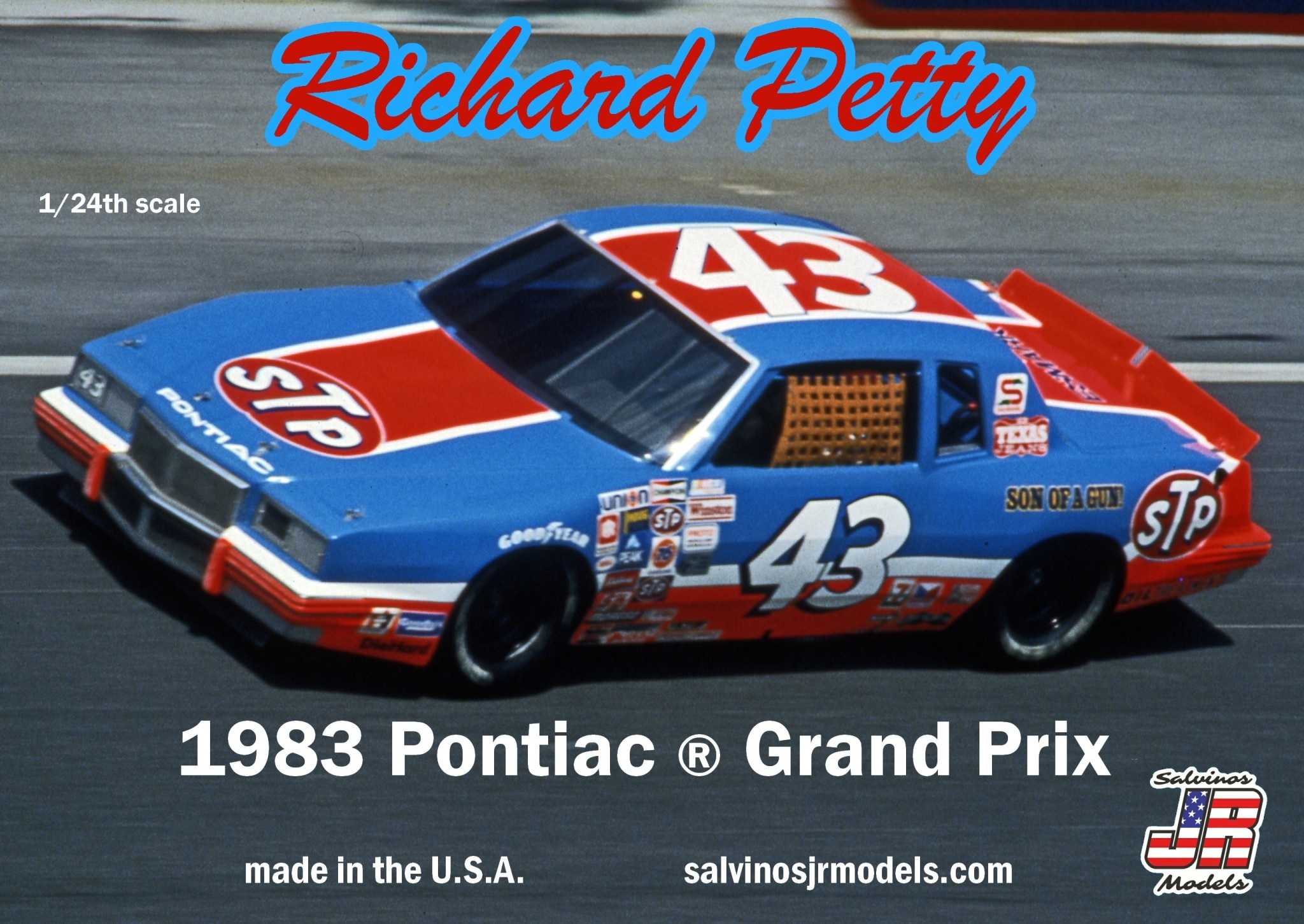 SJMRPGP1983T 1/25 RICHARD PETTY 1983 PONTIAC GRAND PRIX TALLEDEGA WINNER PLASTIC MODEL KIT