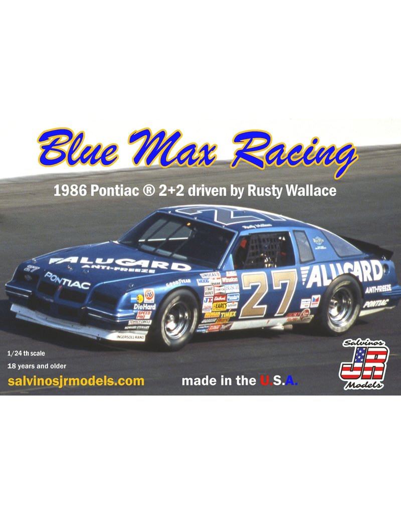 SALVINO'S JR MODELS SJMBMGP1986B 1/24 BLUE MAX RACING 1986 2+2 DRIVEN BY RUSTY WALLACE PLASTIC MODEL CAR KIT