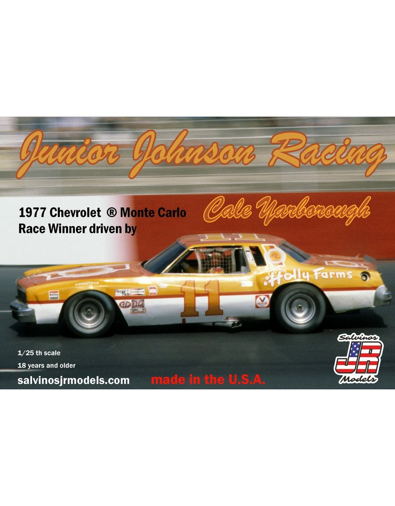 SALVINO'S JR MODELS SJMJJMC1977NW 1/25 JUNIOR JOHNSON RACING #11 1977 CHEVY MONTE CARLO - CALE YARBOROUGH PLASTIC MODEL CAR KIT