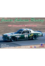 SALVINO'S JR MODELS SJMJJMC1981R 1/25 JUNIOR JOHNSON RACING 1981 CHEVROLET MONTE CARLO, DRIVEN BY DARRELL WALTRIP PLASTIC MODEL CAR K