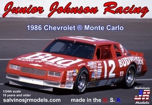 SJMJJMC1986NB 1/24 JUNIOR JOHNSON 1986 CHEVROLET MONTE CARLO, DRIVEN BY NEIL BONNET PLASTIC MODEL KIT