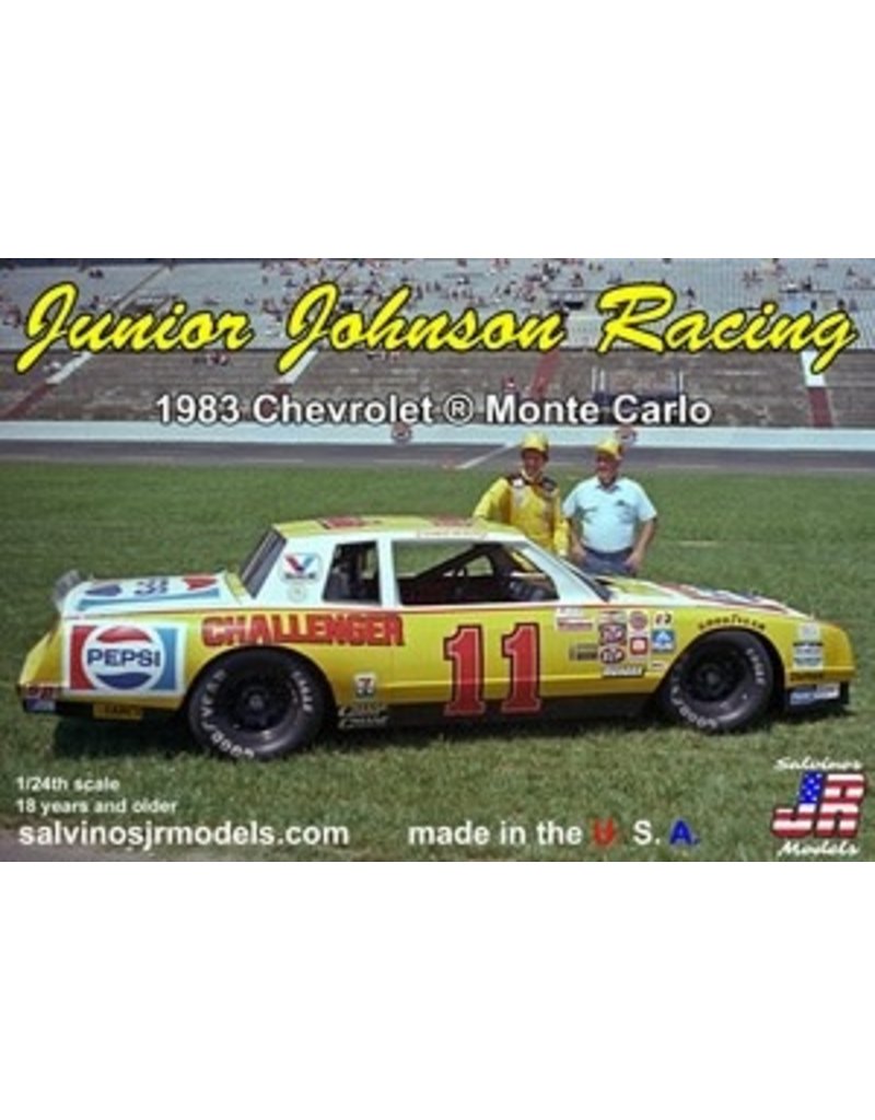 SALVINO'S JR MODELS SJMJJMC1983C  1/24 JUNIOR JOHNSON RACING 1983 CHEVROLET MONTE CARLO, DRIVEN BY DARRELL WALTRIP PLASTIC MODEL CAR K