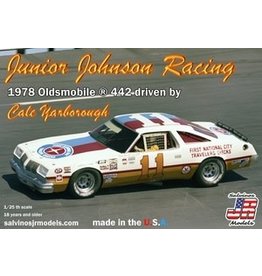 SALVINO'S JR MODELS SJMJJO1978B 1/25 JUNIOR JOHNSON RACING 1978 OLDSMOBILE 442, DRIVEN BY CALE YARBOROUGH PLASTIC MODEL CAR KIT