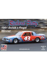 SALVINO'S JR MODELS SJMRPB1981D 1/24 RICHARD PETTY #43 1980 BUICK REGAL WINNER PLASTIC MODEL CAR KIT