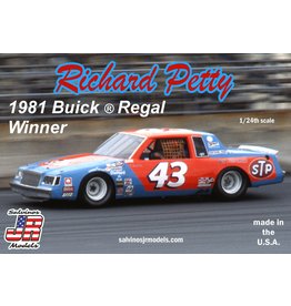 SALVINO'S JR MODELS SJMRPB1981D 1/24 RICHARD PETTY #43 1980 BUICK REGAL WINNER PLASTIC MODEL CAR KIT