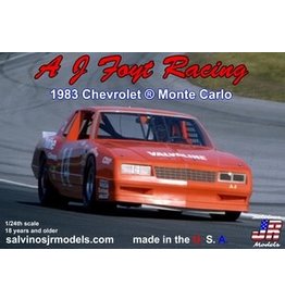 SALVINO'S JR MODELS SJMAJMC1983D 1/24 AJ FOYT RACING 1983 CHEVROLET MONTE CARLO PLASTIC MODEL CAR KIT