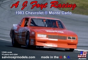 SJMAJMC1983D 1/24 AJ FOYT RACING 1983 CHEVROLET MONTE CARLO PLASTIC MODEL KIT