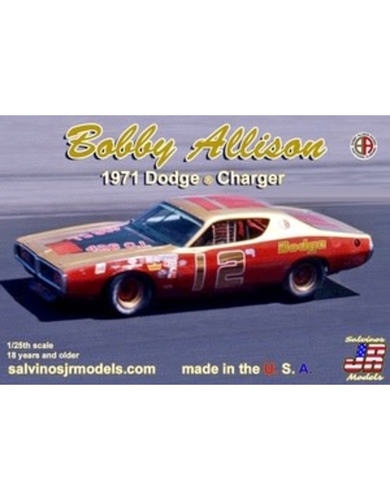 SALVINO'S JR MODELS SJMBADC1971D 1/25 BOBBY ALLISON 1971 DODGE CHARGER FLATHOOD PLASTIC MODEL CAR KIT