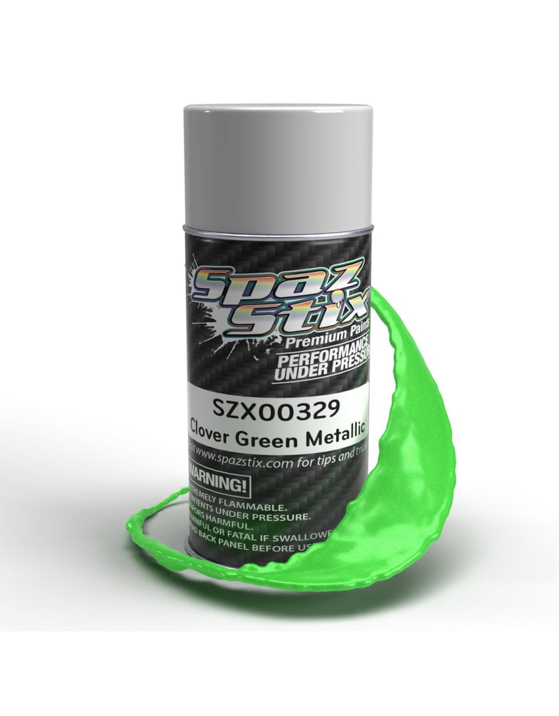 SPAZ STIX SZX00329 CLOVER GREEN METALLIC AEROSOL PAINT