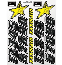 XXX MAIN RACING XXXS036 NMBERS CARBON STICKER SHEET