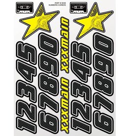 XXX MAIN RACING XXXS036 NUMBERS CARBON STICKER SHEET
