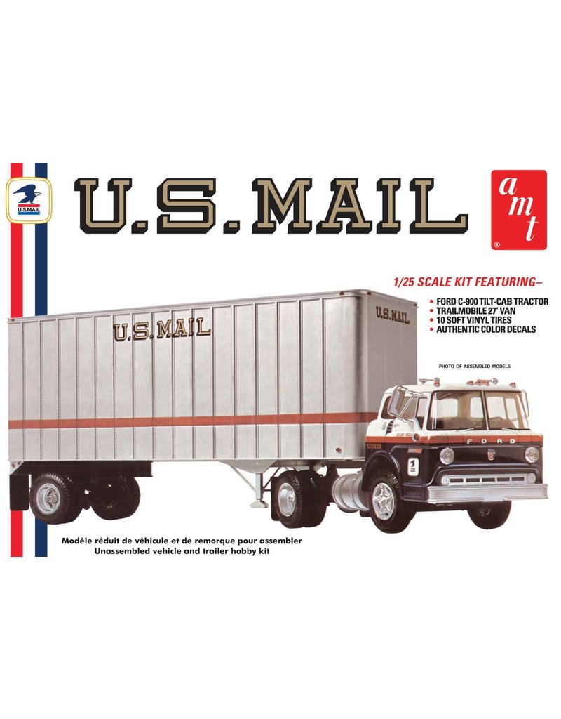 AMT AMT1326 1/25 FORD C600 US MAIL TRUCK PLASTIC MODEL KIT