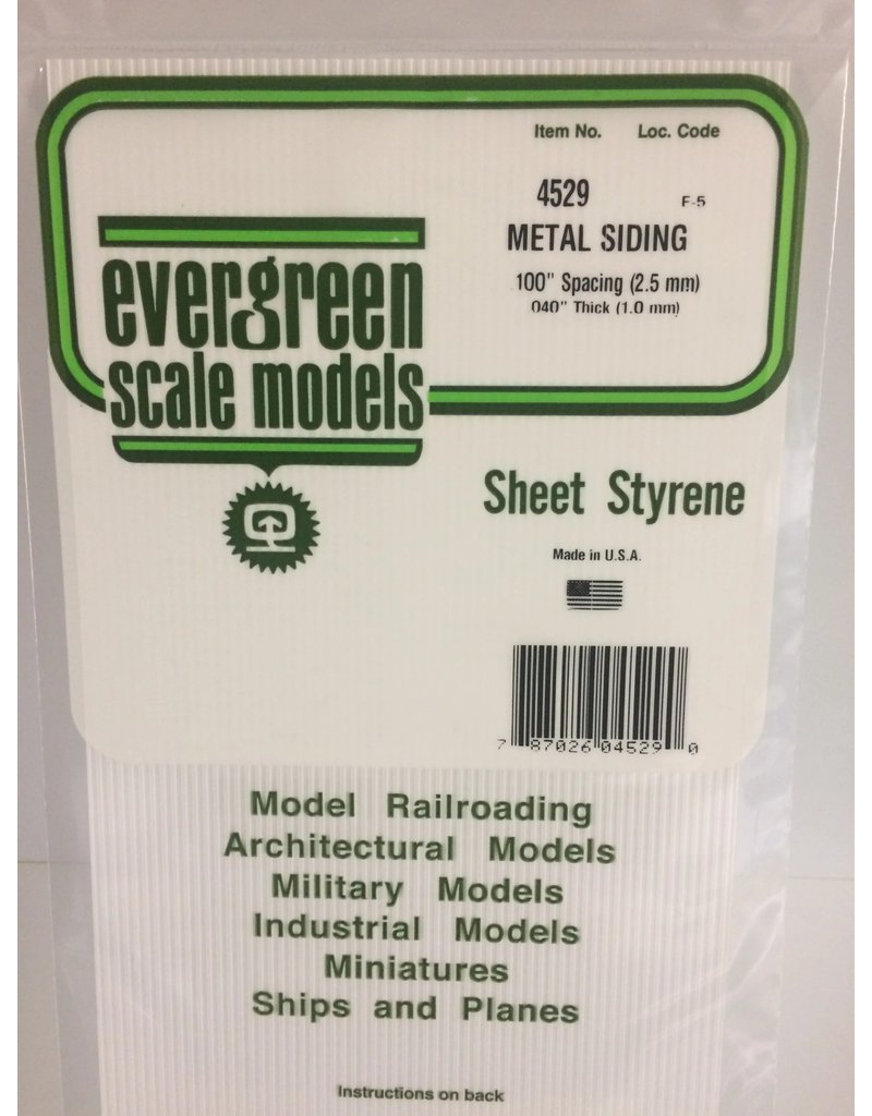 EVERGREEN EVG4529 METAL SIDING .100 SPACING .040 THICKNESS