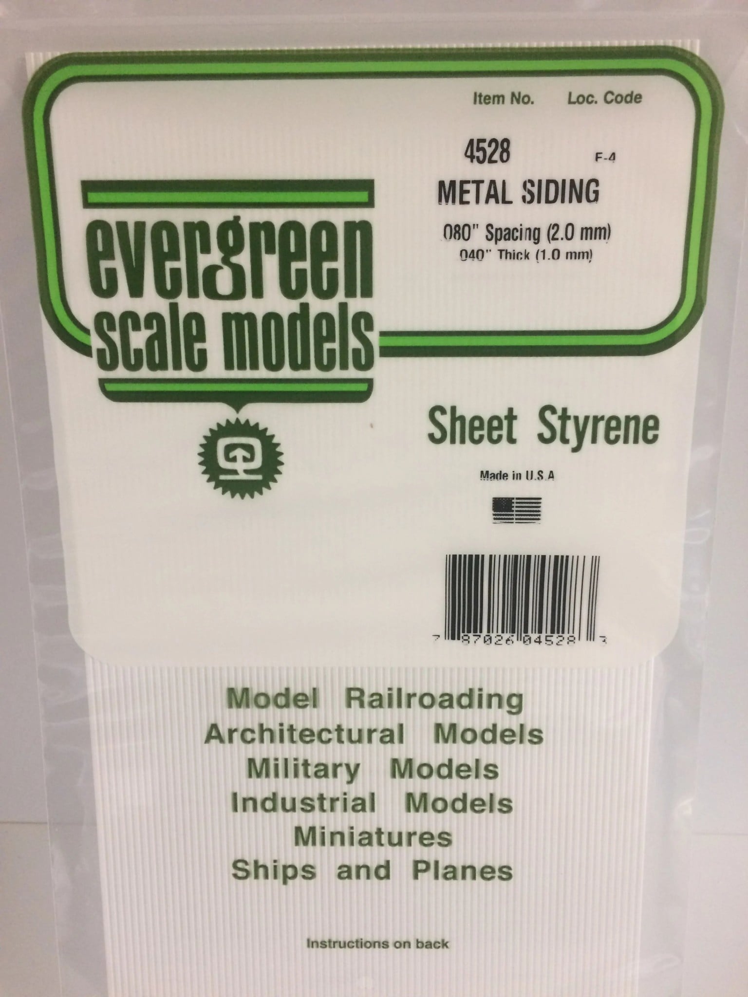 4528 Metal Siding Sheet .080 SP