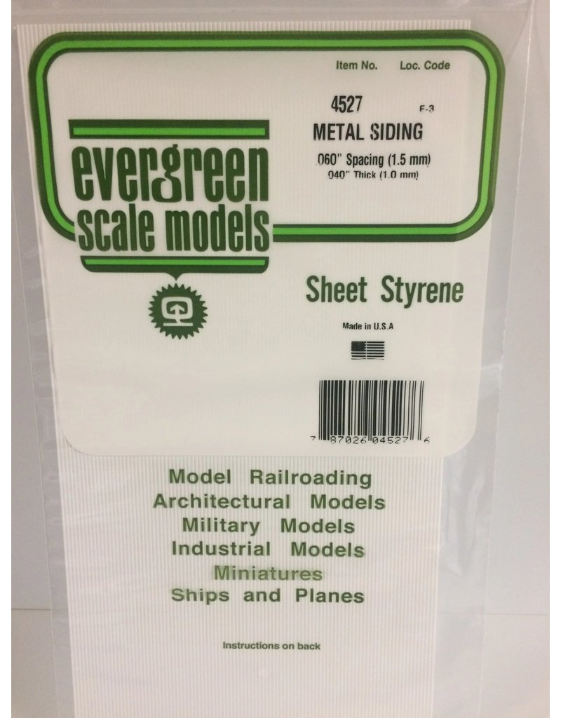 EVERGREEN EVG4527 METAL SIDING .060 SPACING .040 THICKNESS