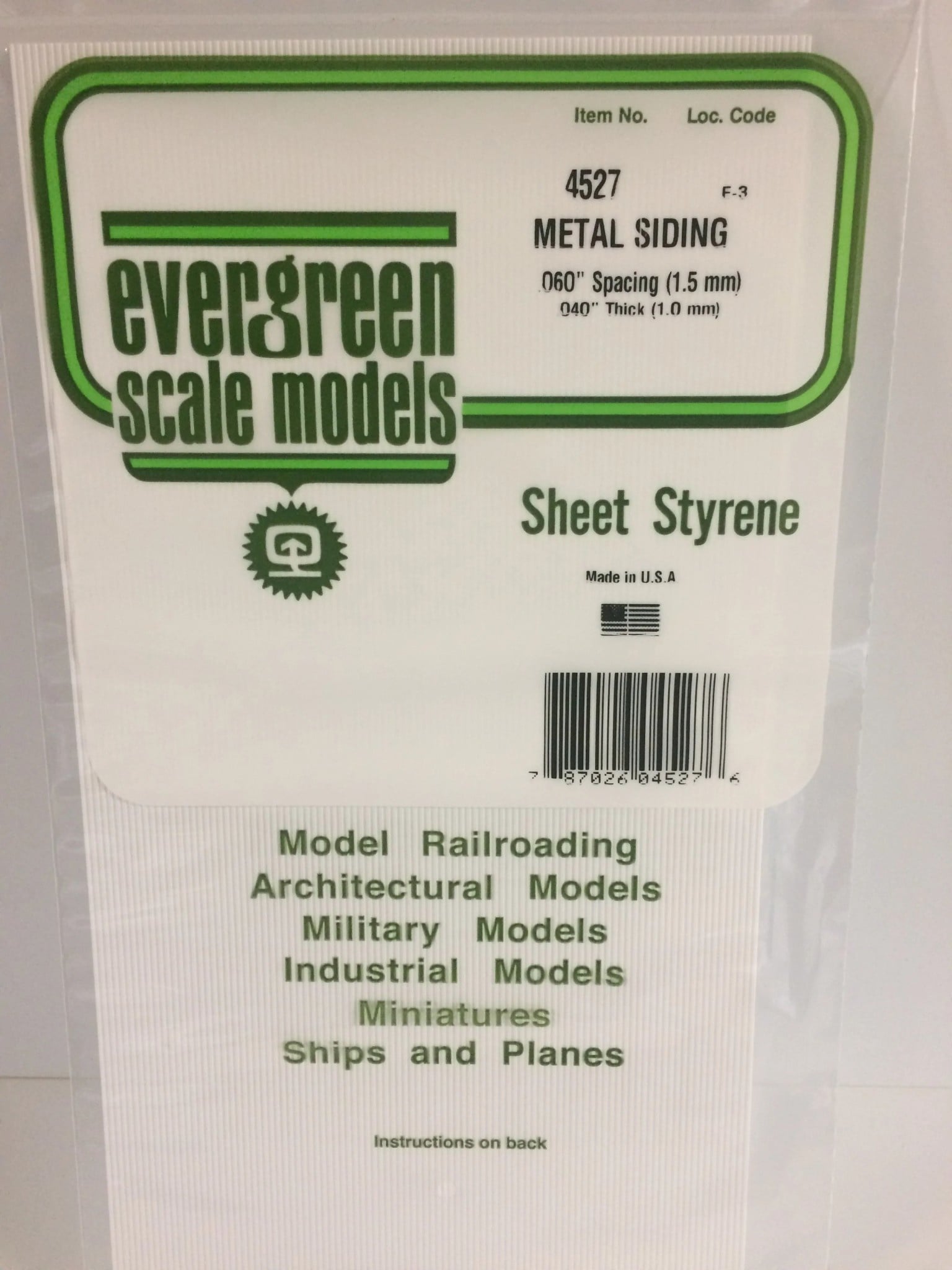 4527 Metal Siding Sheet .060 SP